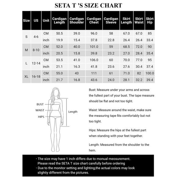 Two Piece Winter Button Down Cardigan Midi Skirts Casual Lounge Set Grey - Picture 5 of 5